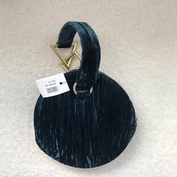 Tara Zadeh Velvet Cerulean Round Bag - Picture 2 of 7